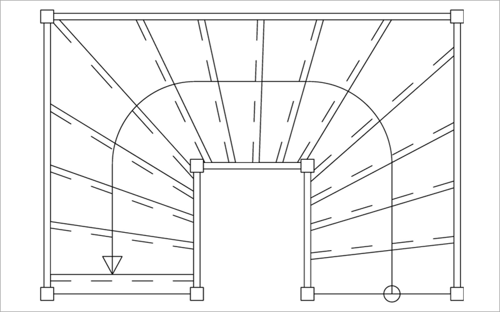 2 × 1/4-Turn Staircase: